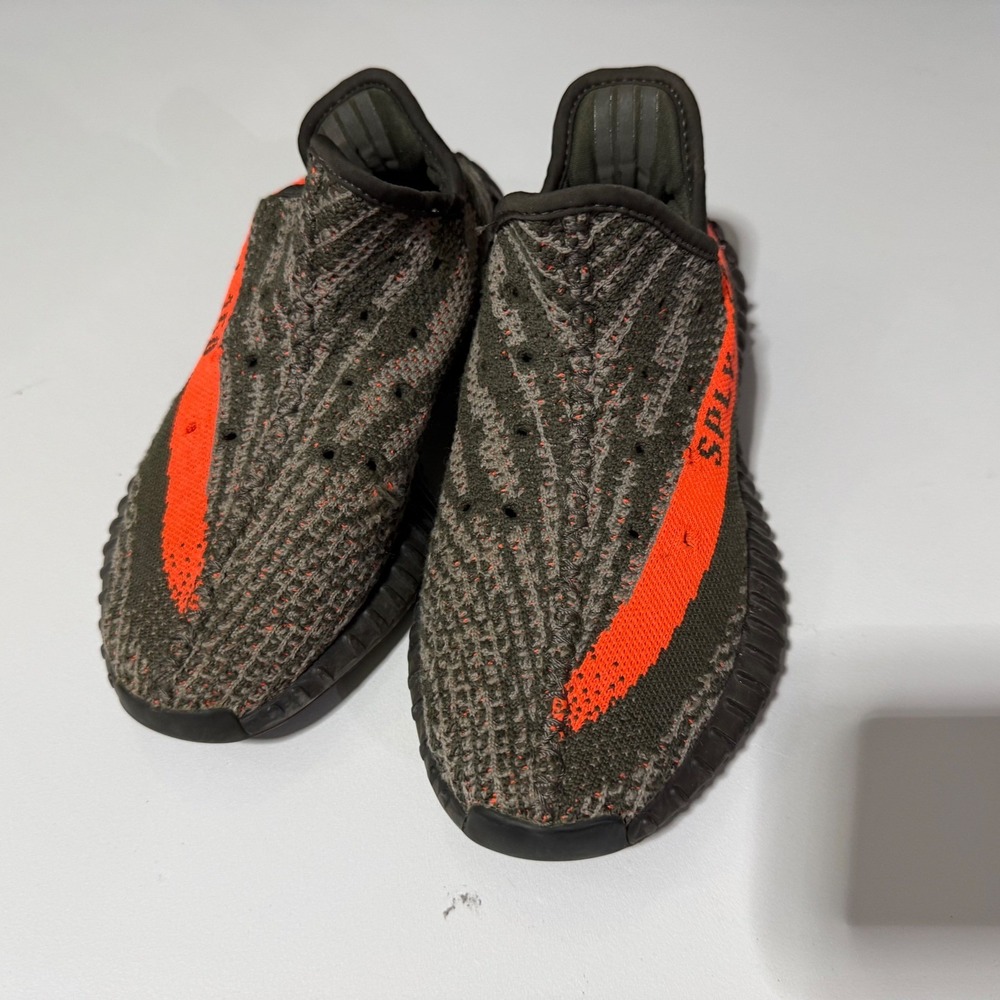 Adidas Yeezy Boost 350 V2 Mens Size 6 Carbon Beluga Grey Orange HQ7045